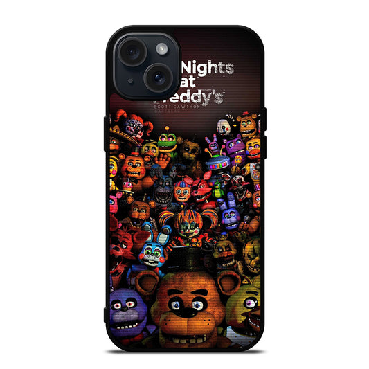 FIVE NIGHTS AT FREDDY'S ALL FNAF CHARACTERS iPhone 15 Plus Case Cover