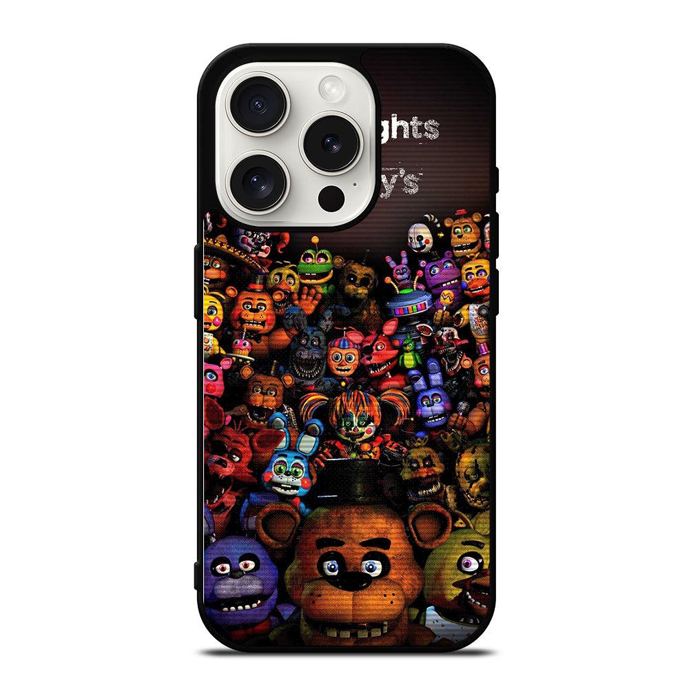 FIVE NIGHTS AT FREDDY'S ALL FNAF CHARACTERS iPhone 15 Pro Case Cover