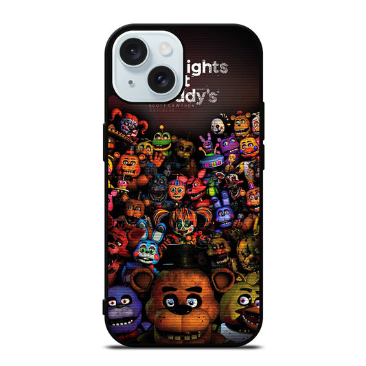 FIVE NIGHTS AT FREDDY'S FNAF ALL CHARACTER iPhone 15 Case Cover