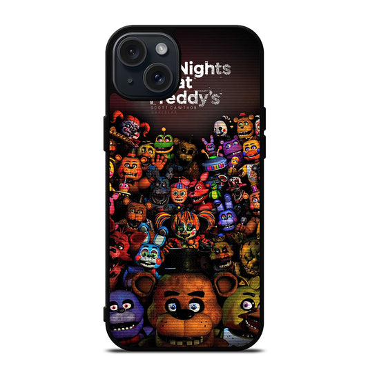FIVE NIGHTS AT FREDDY'S FNAF ALL CHARACTER iPhone 15 Plus Case Cover