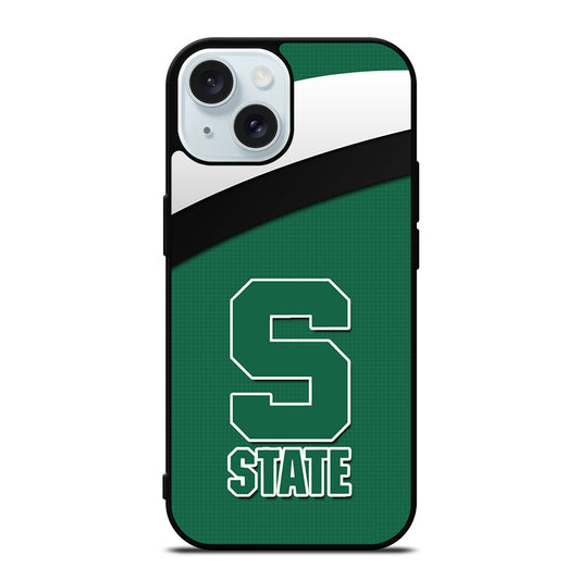 FOOTBALL MICHIGAN STATE LOGO 1 iPhone 15 Case Cover