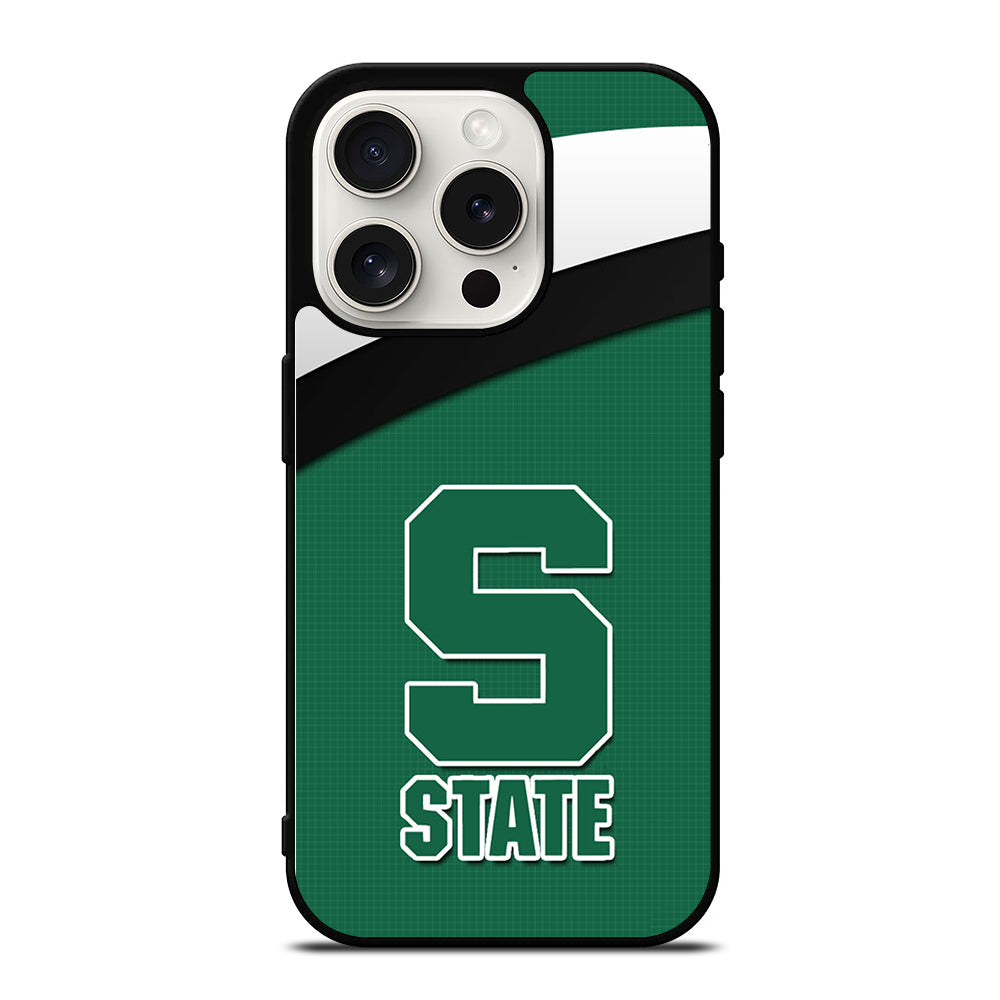 FOOTBALL MICHIGAN STATE LOGO 1 iPhone 15 Pro Case Cover