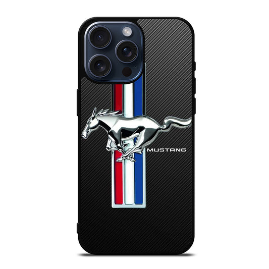 FORD MUSTANG GT CARBON LOGO iPhone 15 Pro Max Case Cover