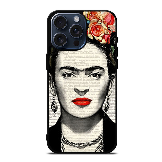 FRIDA KAHLO NEWSPAPER iPhone 15 Pro Max Case Cover