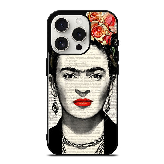 FRIDA KAHLO NEWSPAPER iPhone 15 Pro Case Cover
