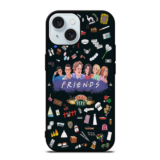 FRIENDS TV SERIES PATTERN LOGO iPhone 15 Case Cover