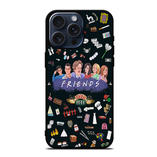 FRIENDS TV SERIES PATTERN LOGO iPhone 15 Pro Max Case Cover
