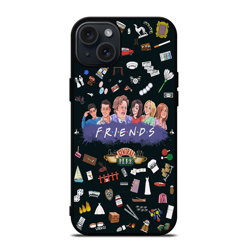 FRIENDS TV SERIES PATTERN LOGO iPhone 15 Plus Case Cover
