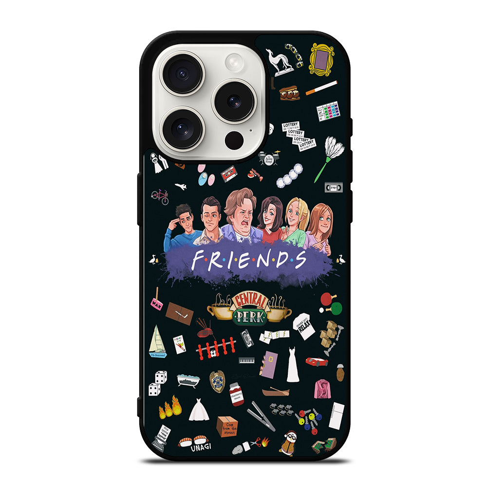 FRIENDS TV SERIES PATTERN LOGO iPhone 15 Pro Case Cover