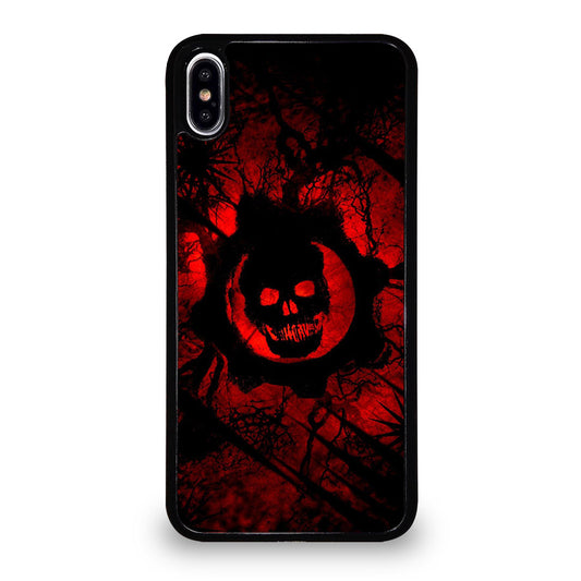 GEARS OF WAR RED SKULL LOGO iPhone XS Max Case Cover