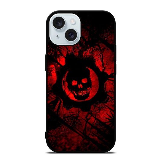 GEARS OF WAR RED SKULL LOGO iPhone 15 Case Cover