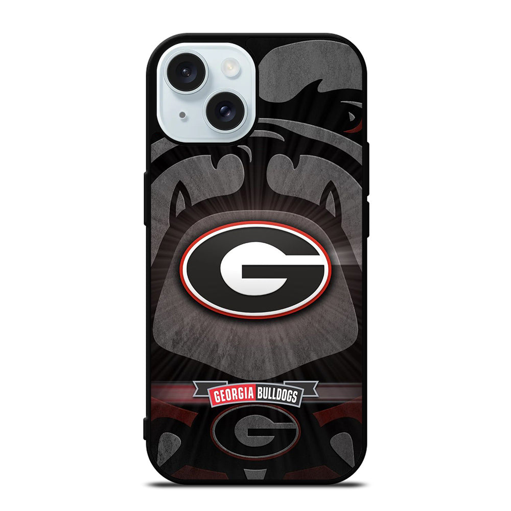 GEORGIA BULLDOGS UGA FOOTBALL LOGO iPhone 15 Case Cover