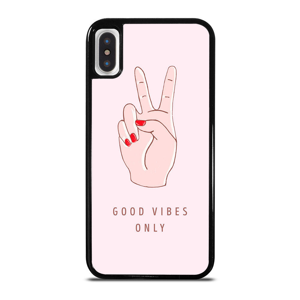 GOOD VIBES ONLY QUOTE 1 iPhone X / XS Case Cover