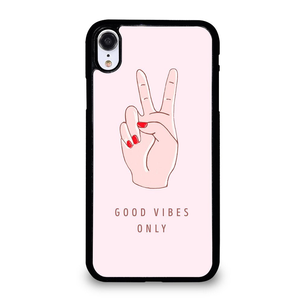 GOOD VIBES ONLY QUOTE 1 iPhone XR Case Cover