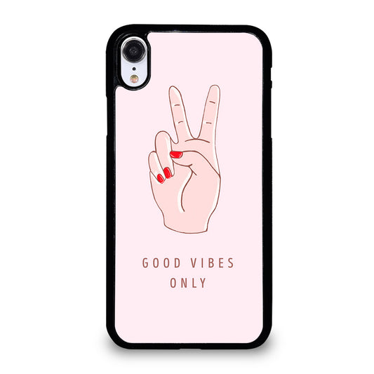 GOOD VIBES ONLY QUOTE 1 iPhone XR Case Cover