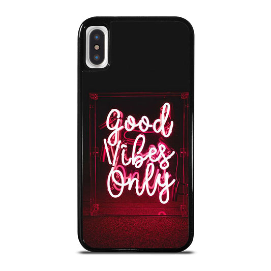 GOOD VIBES ONLY QUOTE 2 iPhone X / XS Case Cover