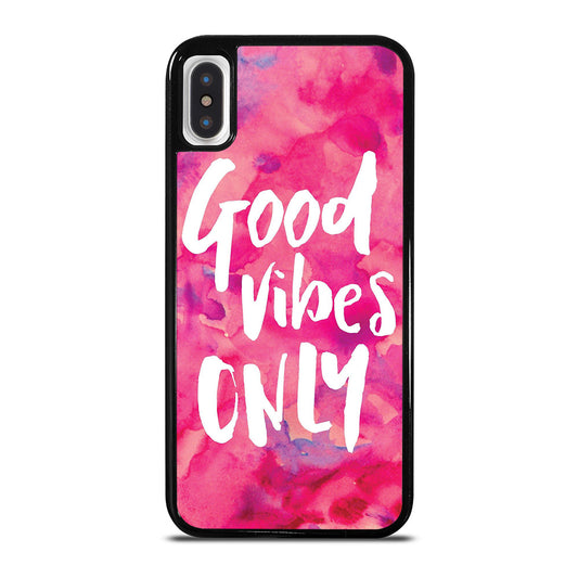 GOOD VIBES ONLY VINTAGE iPhone X / XS Case Cover