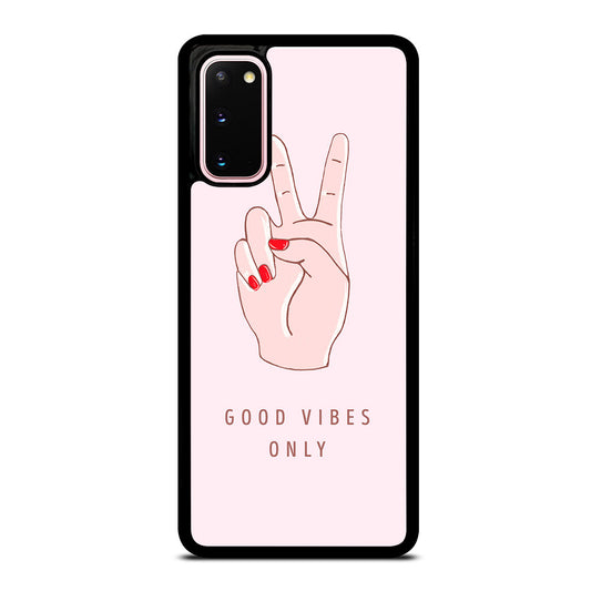 GOOD VIBES ONLY QUOTE 1 Samsung Galaxy S20 Case Cover