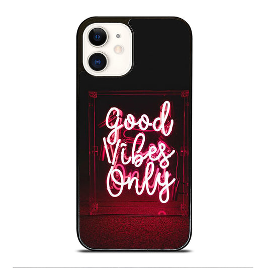 GOOD VIBES ONLY QUOTE 2 iPhone 12 Case Cover