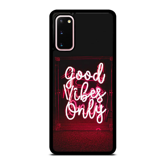 GOOD VIBES ONLY QUOTE 2 Samsung Galaxy S20 Case Cover