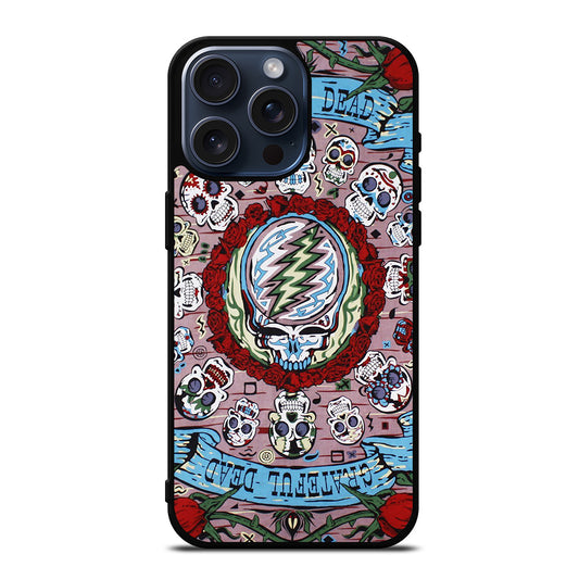 GRATEFUL DEAD BAND SKULL iPhone 15 Pro Max Case Cover