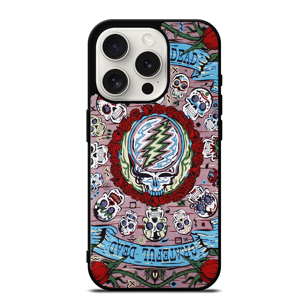 GRATEFUL DEAD BAND SKULL iPhone 15 Pro Case Cover