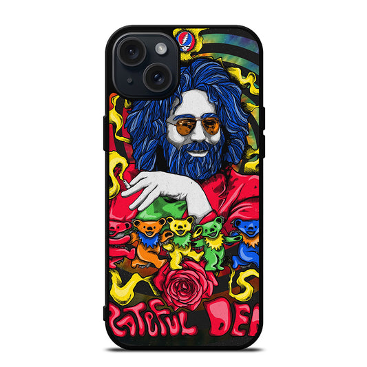 GRATEFUL DEAD JERRY GARCIA ART iPhone 15 Plus Case Cover
