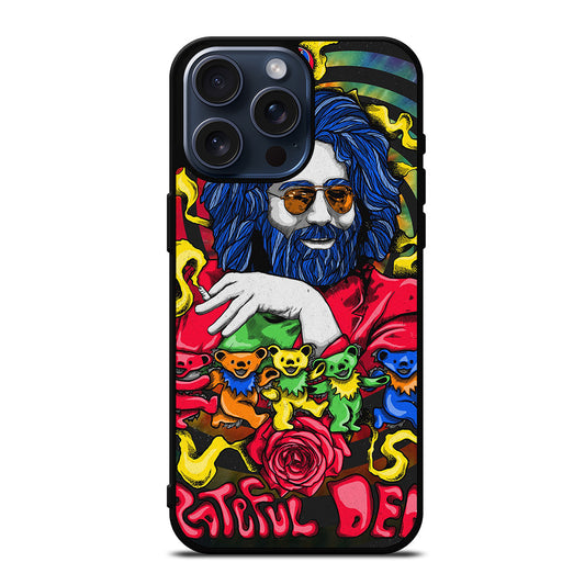 GRATEFUL DEAD JERRY GARCIA ART iPhone 15 Pro Max Case Cover