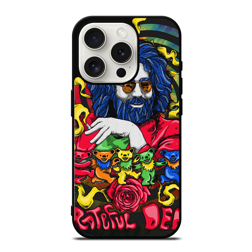 GRATEFUL DEAD JERRY GARCIA ART iPhone 15 Pro Case Cover