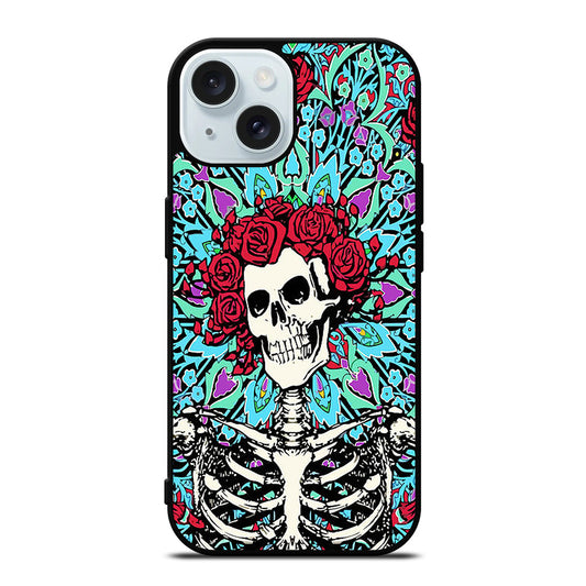 GRATEFUL DEAD SKULL VINTAGE iPhone 15 Case Cover