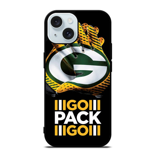 GREEN BAY PACKERS GO PACK GO LOGO 1 iPhone 15 Case Cover