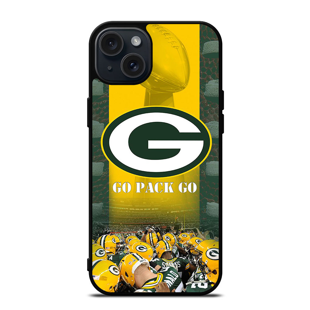 GREEN BAY PACKERS GO PACK GO LOGO 2 iPhone 15 Plus Case Cover