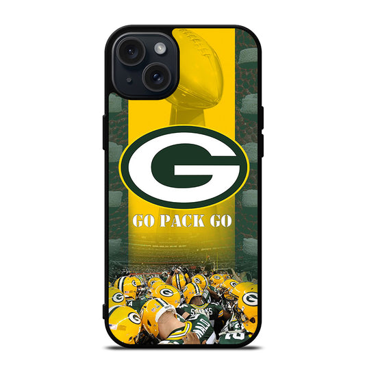 GREEN BAY PACKERS GO PACK GO LOGO 2 iPhone 15 Plus Case Cover