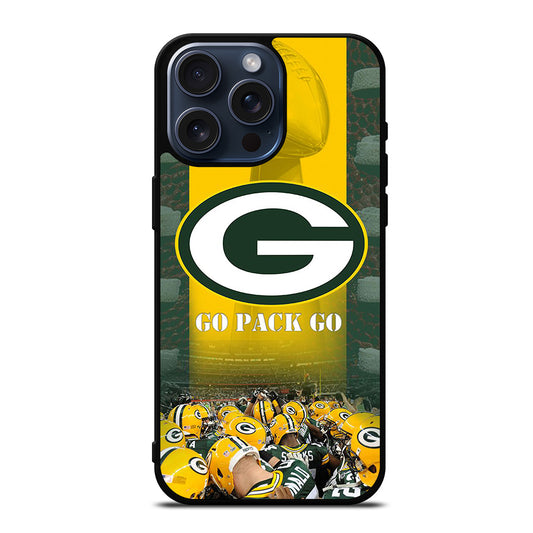 GREEN BAY PACKERS GO PACK GO LOGO 2 iPhone 15 Pro Max Case Cover