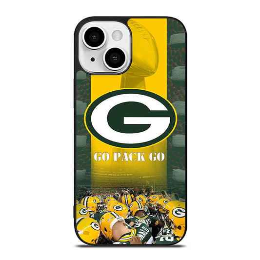 GREEN BAY PACKERS GO PACK GO LOGO 2 iPhone 13 Mini Case Cover