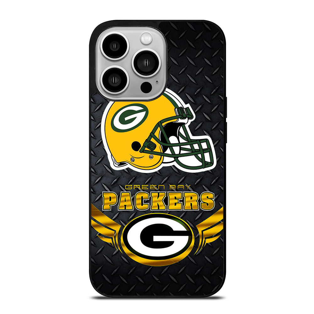 GREEN BAY PACKERS METAL LOGO iPhone 14 Pro Case Cover