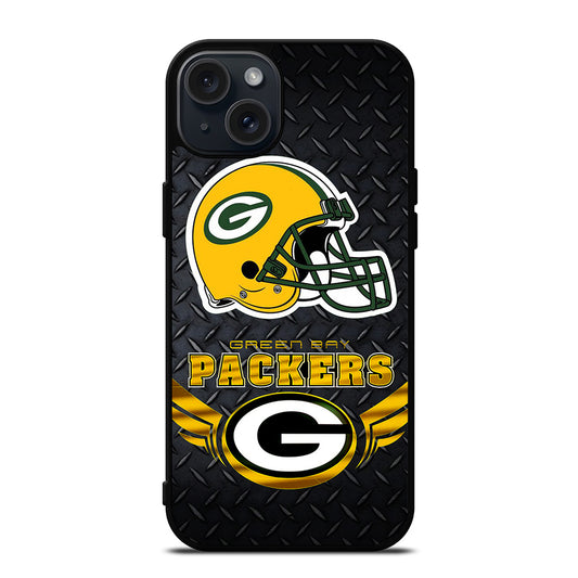 GREEN BAY PACKERS METAL LOGO iPhone 15 Plus Case Cover