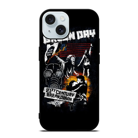 GREEN DAY BAND BREAKDOWN iPhone 15 Case Cover