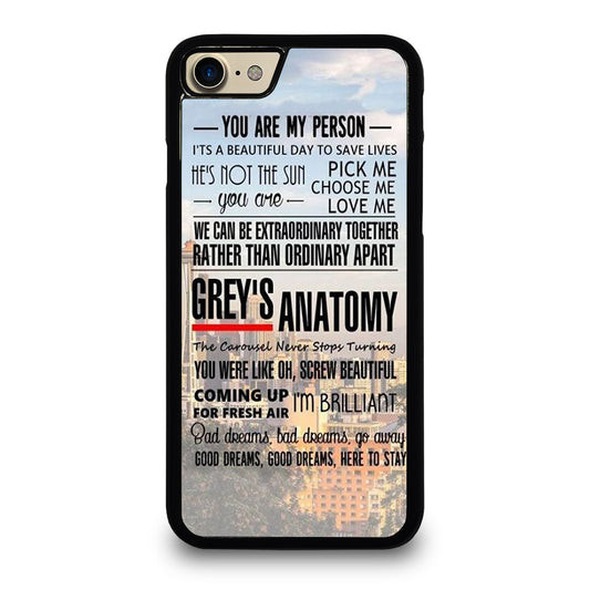 GREY'S ANATOMY QUOTE iPhone 7 / 8 Case Cover