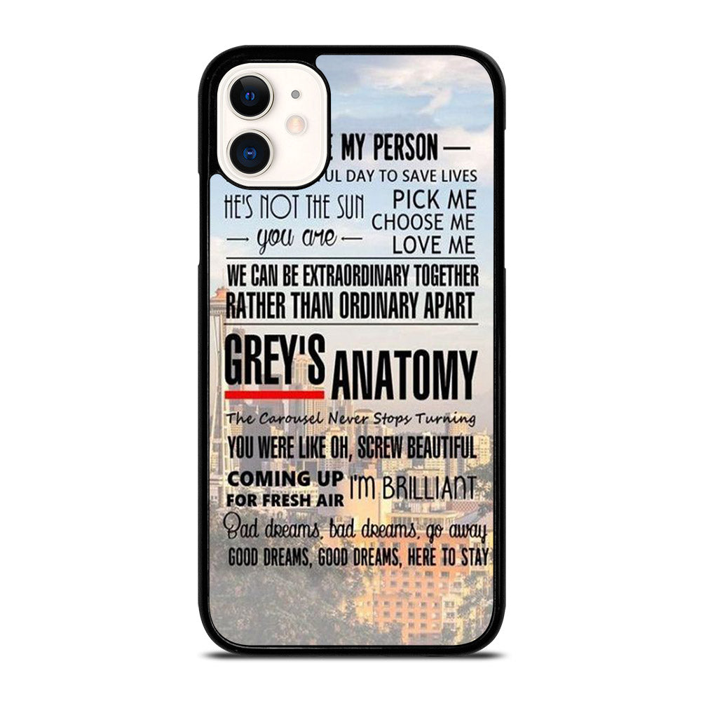 GREY'S ANATOMY QUOTE iPhone 11 Case Cover