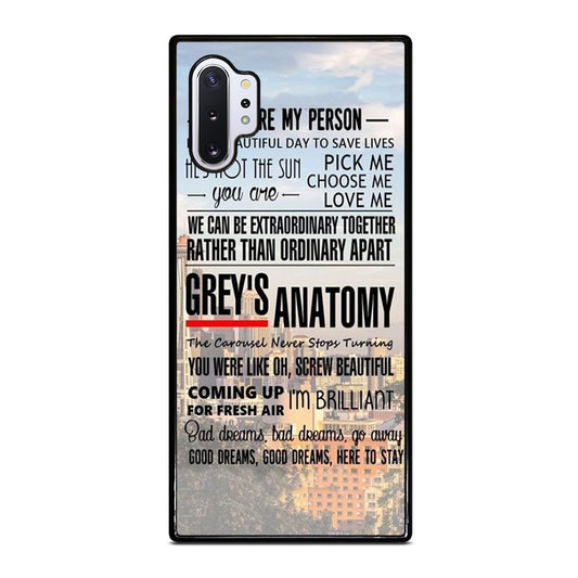 GREY'S ANATOMY QUOTE Samsung Galaxy Note 10 Plus Case Cover