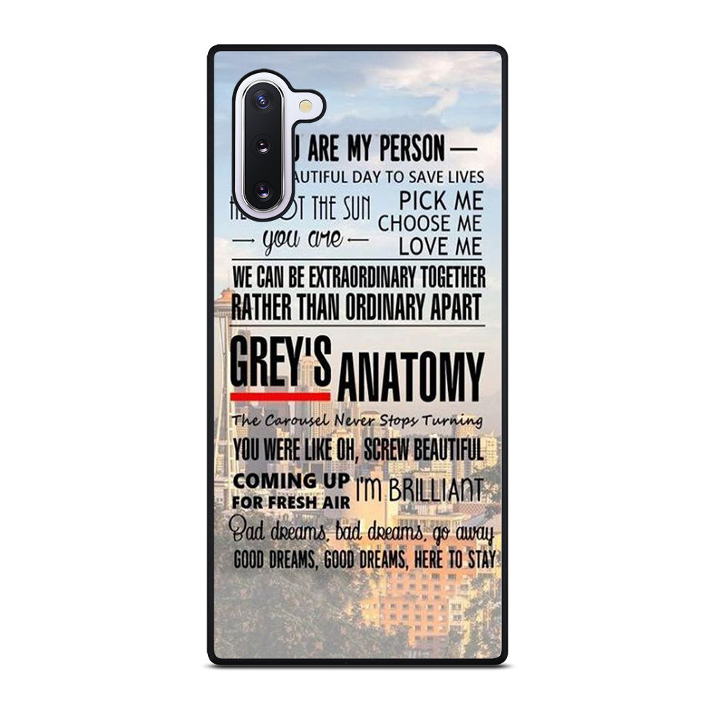 GREY'S ANATOMY QUOTE Samsung Galaxy Note 10 Case Cover