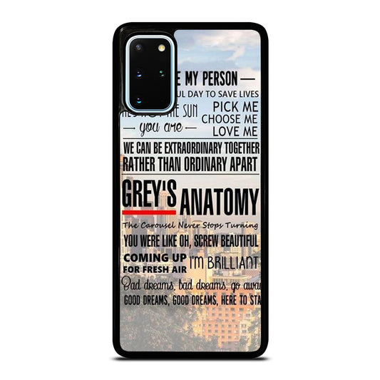 GREY'S ANATOMY QUOTE Samsung Galaxy S20 Plus Case Cover