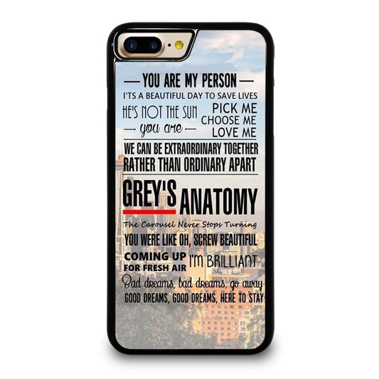 GREY'S ANATOMY QUOTE iPhone 7 / 8 Plus Case Cover