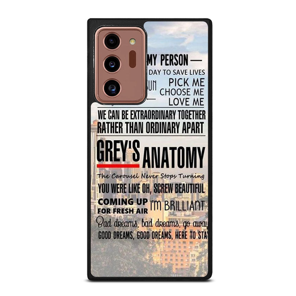 GREY'S ANATOMY QUOTE Samsung Galaxy Note 20 Ultra Case Cover