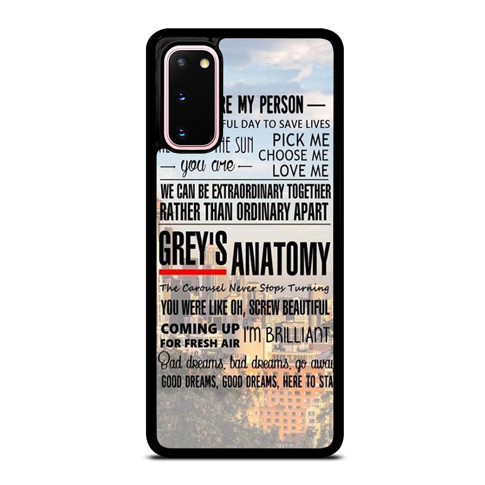 GREY'S ANATOMY QUOTE Samsung Galaxy S20 Case Cover