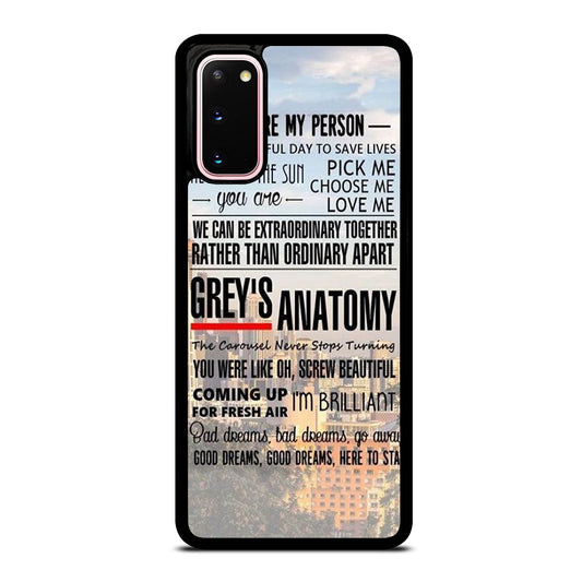 GREY'S ANATOMY QUOTE Samsung Galaxy S20 Case Cover