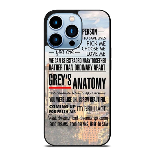 GREY'S ANATOMY QUOTE iPhone 13 Pro Max Case Cover