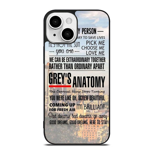 GREY'S ANATOMY QUOTE iPhone 13 Mini Case Cover