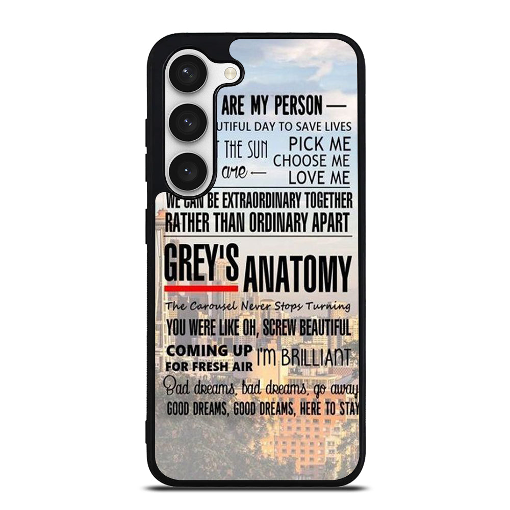 GREY'S ANATOMY QUOTE Samsung Galaxy S23 Case Cover